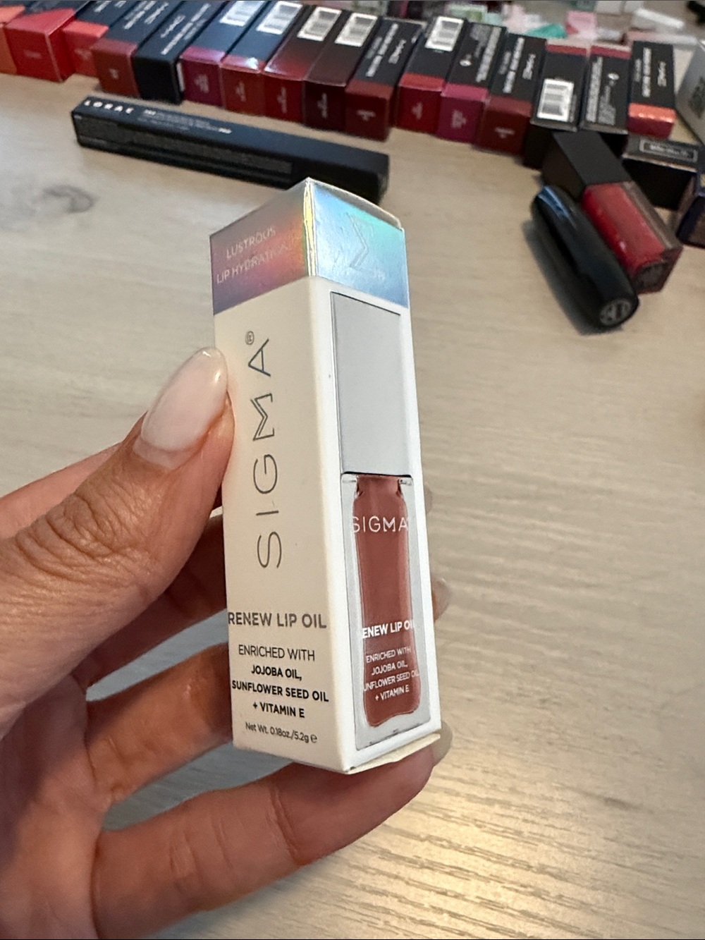 Sigma Beauty Renew Lip Oil — Warm Nude Pink